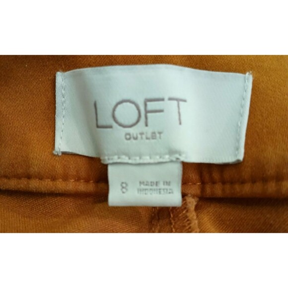 Loft Outlet Women's Stretch Pants Skinny Ankle Size 8 Copper Casual Cotton Blend - Picture 4 of 7